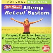 Allergy ReLeaf System - Natural Herbal Dietary Supplement - Safe and Effective Allergy Remedy - Promotes Sinus, Nasal, & Bronchial Health- Non Drowsy - 60 Softgels   60 Tablets - Herbs Etc