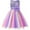 Purple, variant on Flower Girls Sequence Sequin Rainbow Tulle Wedding Party Dress Bridesmaid Birthday Pageant Ball Gown
