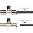 thumbnail image 5 of 6mm Union Tee Push to connect fittings Stainless Steel Quick Connect Fittings,6mm x 6mm x 6mm 3 Way Tee Shaped Tube Fittings Push Connectors Air Line Fittings 2pack, 5 of 5