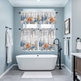 thumbnail image 3 of Blue Coastal Kitchen Curtains Sets for Windows 36 Inch Length, Summer Beach Starfish Weeping Eucalyptus Wooden Rod Pocket Window Treatments Tier Curtains and Valances Set for Bedroom/Bathroom, 3 of 8