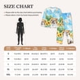 thumbnail image 4 of Salouo French Bulldog Sunflowers Bubbles Pattern Women's Pajamas Set Long Sleeve Button Down Sleepwear Soft Pj Lounge Sets for women 2 Piece Pjs Set with Long Pants-Large, 4 of 7