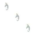 thumbnail image 1 of Decodeary Resin Key Hook Durable And Functional Addition To Home Resin Elephant Head Animal Wall Mounted Hook Animal Head Key Hook White gold (horse) 3Set, 1 of 6