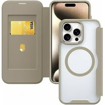 Case for iPhone 16 Pro Max,Clear Back Design Heavy Duty Drop Protection Anti Theft Flip Leather Wallet Card Holder Shockproof with Wireless Charge Phone Case for iPhone 16 Pro Max,6.9" 2024 (Khaki)