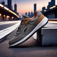 thumbnail image 3 of Men's Large Size Heavy-Duty Sneakers - Upper & PVC Sole, Casual Wear - Breathable for swollen Feet (Big & Tall) Low-Top Lace-Up Running/Gym/Shoe - Cushioned Comfortable for Athletic Training, 3 of 5