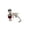 B003- Style C, variant on Skeleton Halloween Decor, Indoor Halloween Decorations, Halloween Party Decorations, Home Bar, 4X2 Inch Sitting Skeleton Desktop Ornament Holding Sipping Cup for Holiday Table and