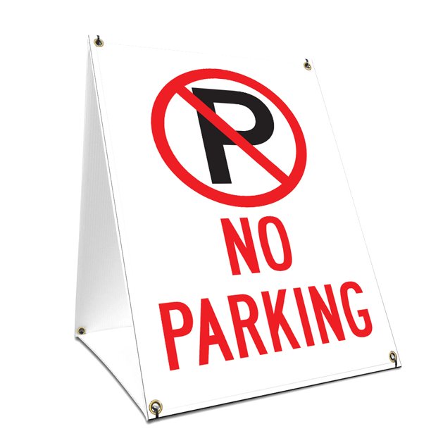 A-frame Sidewalk Sign No Parking With Graphics On Each Side - Walmart.com - Walmart.com