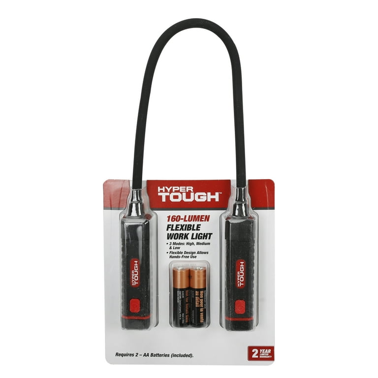 Hyper Tough Hands-Free Flex LED Work Light, 160 Lumens, Battery
