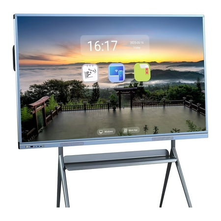 BELNET Smart TVs, 55 Inch Smart TVs Digital Electronic Whiteboard and Screen Mirroring, 2160P Monitor Built-In Camera Multi-Touch Player for Advertisin