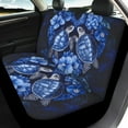 thumbnail image 3 of Renewold Sea Turtle Flower Blue Car Front Back Seat Covers Full Set, Universal Fit Most Car SUV Van Truck, Fashion Auto Accessories for Women Men, 3 of 7