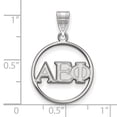 thumbnail image 2 of 925 Sterling Silver Rh-plated LogoArt Alpha Epsilon Phi Small Circle Pendant; for Adults and Teens; for Women and Men, 2 of 2