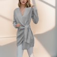 thumbnail image 2 of Vedolay Tops for Women Fashion Casual Long Sleeve Open Front Business Lapel Suit Jacket,Gray S, 2 of 3