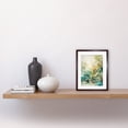 thumbnail image 2 of Wild Plant Flora in Teal Blue and Orange Modern Watercolour Painting Artwork Framed Wall Art Print 9X7 Inch, 2 of 5