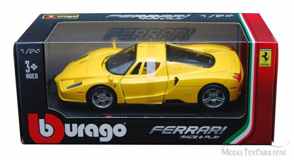 Enzo Ferrari, Yellow - Bburago 26006 - 1/24 scale Diecast Model Toy Car