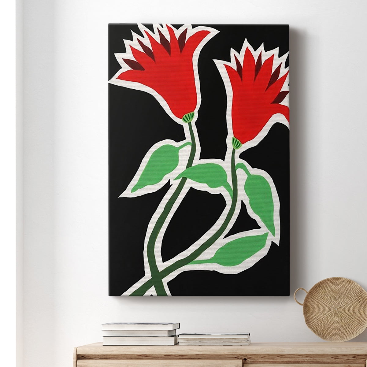 Pop Flowers VI Premium Gallery Wrapped Canvas - Ready to Hang