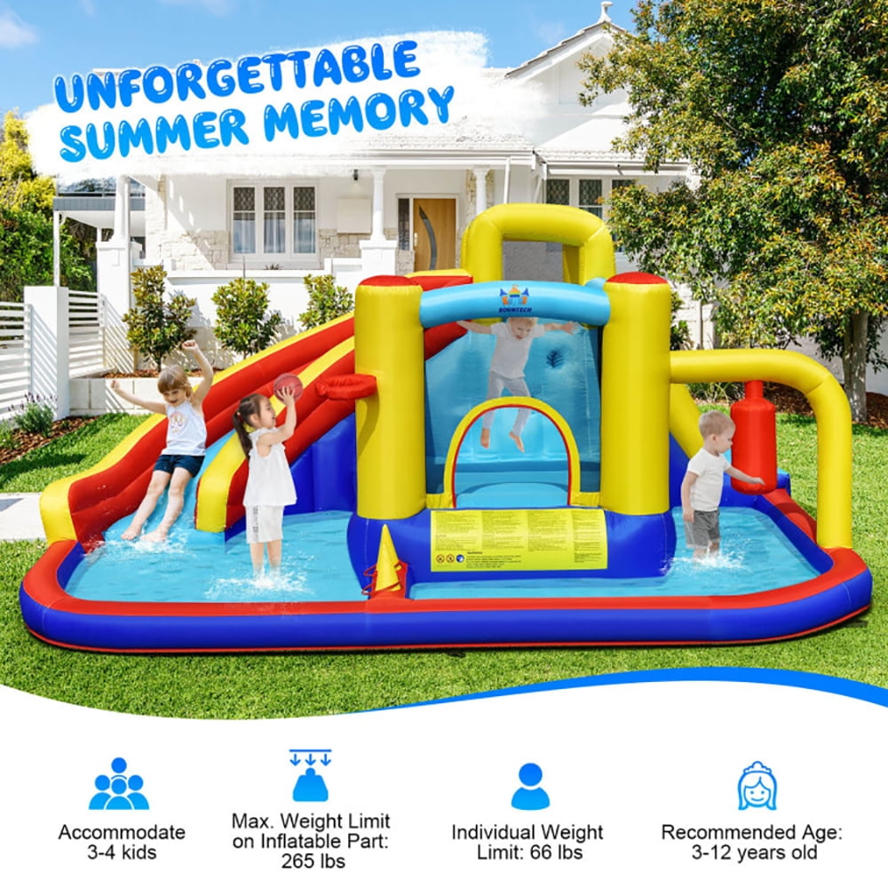 Aimee Lii 7-in-1 Inflatable Water Slide with 735W Air Blower and Splash Pool, Bounce House Water Slide for Kids Aimee Lii 7-in-1 Inflatable Water Slide with 735W Air Blower and Splash Pool, Bounce House Water Slide for Kids