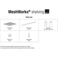 thumbnail image 4 of ZYKFF MeshWorks 2 Tier Narrow Metal Storage End Table Shelving Unit Rack for Kitchen or Bathroom Organization, 17.7" x 17.7" x 20.7", White, 4 of 7