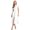 White, variant on Women's Smocked Zip Front Cap Sleeve Dress 100% Polyester Sheer Bodice Unlined Easy Fit Everyday Wear Elegant Chic