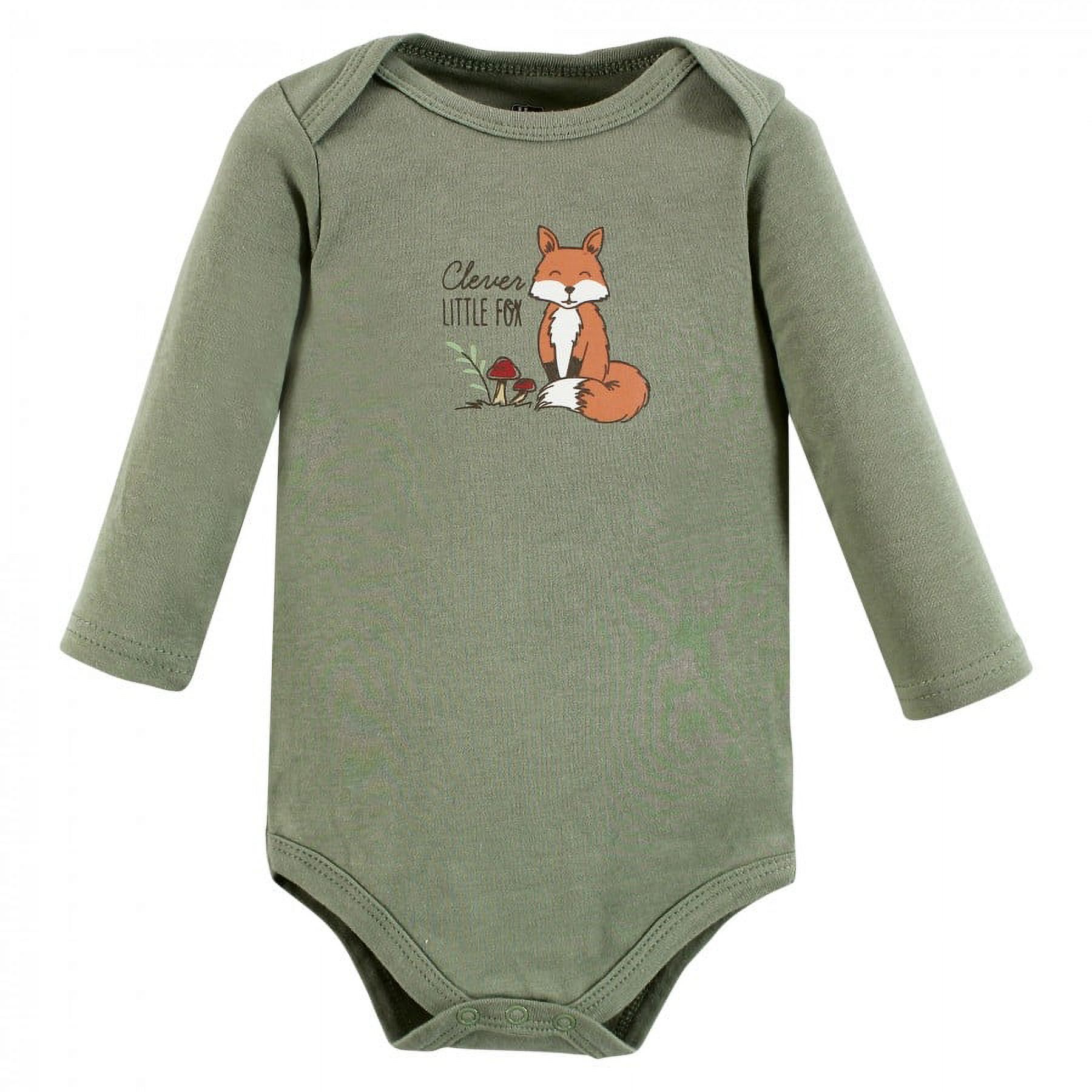 Hudson Baby Infant Long-Sleeve Bodysuits, Forest Deer 5-Pack photo 3