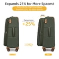 thumbnail image 6 of S-HOME Scuff-Resistant Polyester Luggage Set of 4 Soft-Sided Bags with 360 Degree Spinner Wheels, Safety Lock for Travel, Green, 6 of 7