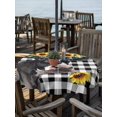 thumbnail image 2 of Outdoor Tablecloths with Umbrella Hole & Zipper, Sunflowers Cow Round Tablecloth 54 Inch, Farm Animal Black Buffalo Plaid Waterproof Table Cloth, Patio/Pool/Picnic Table Covers, 2 of 8