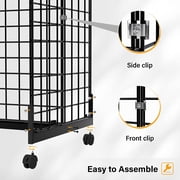 bonnlo Easy To Assembel Gondola Wire Grid Panel Tower additional hooks, 48 x 24 x 60, Black