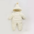 thumbnail image 5 of 0-24M Baby Infant Winter Snowsuit Coat Romper Hooded Double Zipper Warm Jumpsuit for Boys Girls, 5 of 9