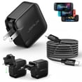 thumbnail image 1 of Cargador JSAUX USB C de 65 W para Nintendo Switch 2 con enchufes de la UE y el Reino Unido, 1 of 7