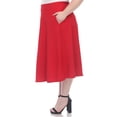 thumbnail image 2 of White Mark Jupe Midi Évasée Tasmin pour Femmes, 2 of 6