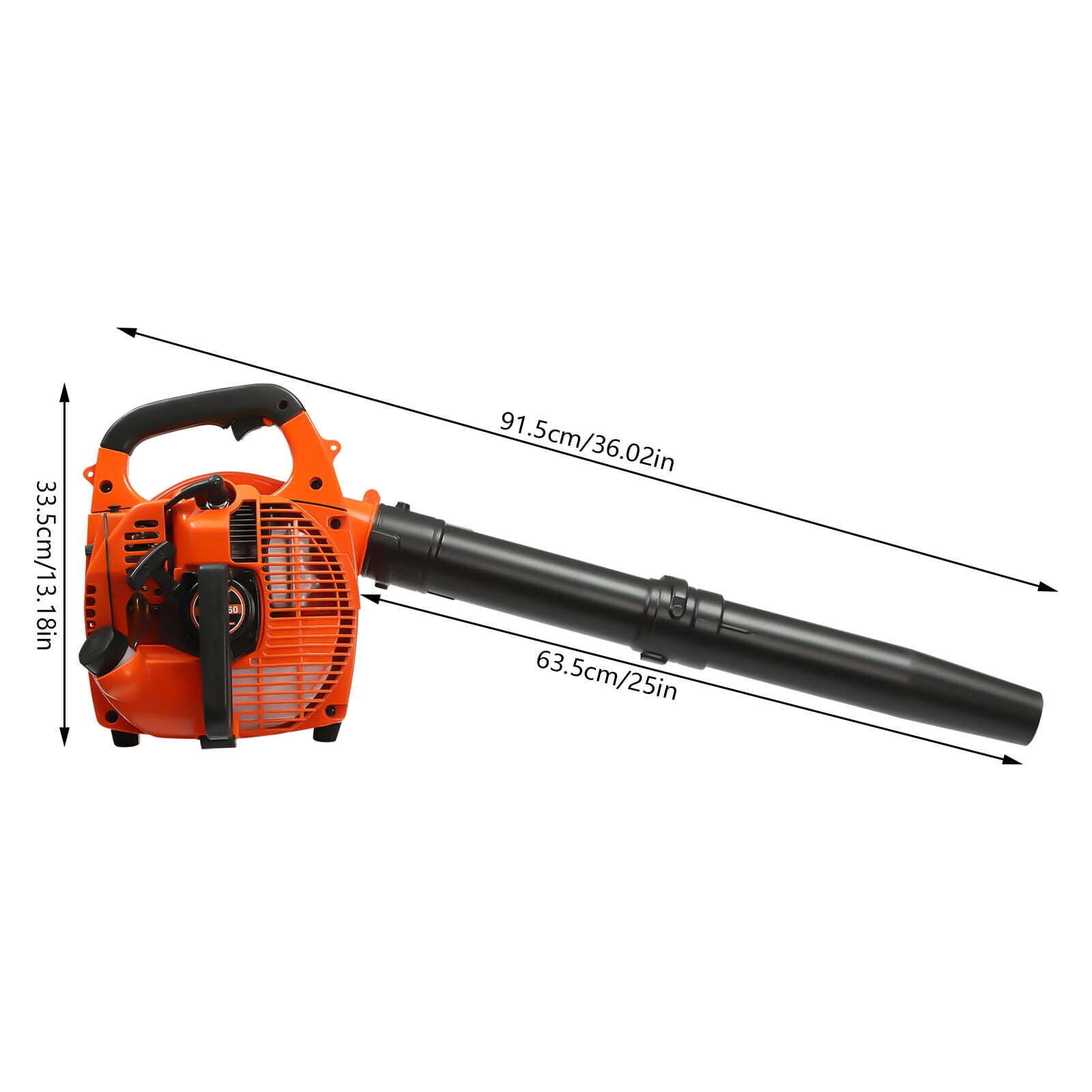 25.4CC 2-Strokes Leaf Blower Commercial Handheld Gas Grass Lawn Yard Dust Blowing Cleaning Tool 7000rpm Blower - EBV260