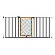 Ingenuity Thruway 60XW Series Pet and Baby Gate, Honey Oak Stained Wood and Metal, Openings from 30-60" Wide, Ages 6-24 Months