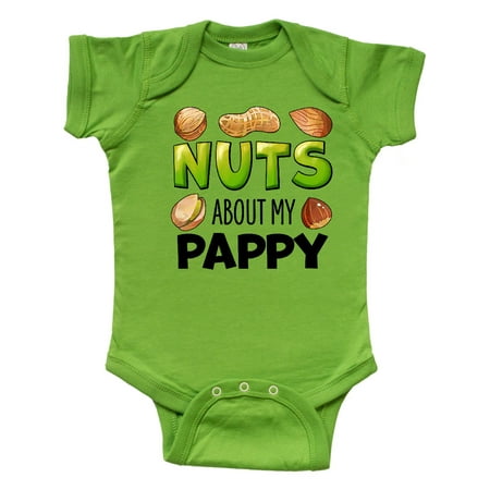 

Inktastic Nuts About My Pappy Peanut Almond Pistachio Gift Baby Boy or Baby Girl Bodysuit