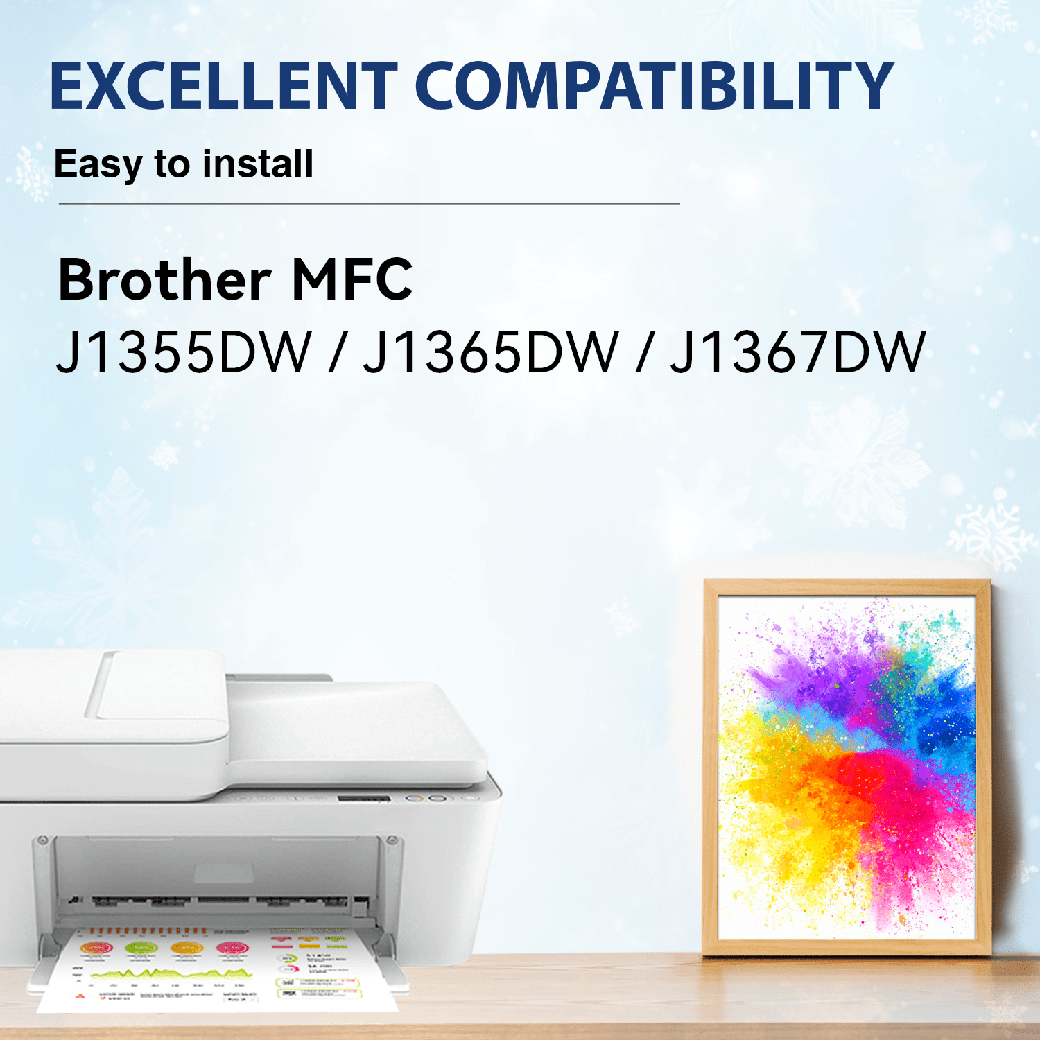 LC504 Ink Cartridges Compatible for Brother LC 504 LC504XL Ink cartridges for Brother MFC-J1355DW, MFC-J1365DW, and MFC-J1367DW Printers （4 Pack）