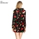thumbnail image 4 of Sudadera con capucha de Navidad para mujer, vestido con estampado de gato, jersey de gran tamaño, ajustado, S-XXL, 4 of 4