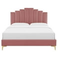 thumbnail image 5 of Modway Elise King Performance Velvet Platform Bed in Dusty Rose, 5 of 10