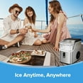 thumbnail image 5 of Auseo Nugget Ice Maker Countertop, Pebble Ice Maker Machine with 35lbs/24H Soft Ice, Self-Cleaning, for Home/Kitchen/Office (Silver), 5 of 10
