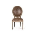 thumbnail image 3 of Zentique 40" Brown Contemporary Round Back Medallion Side Chair, 3 of 3