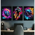 thumbnail image 4 of Hieng Graffiti Football Wall Hieng Cool American Football Player Canvas Painting Graffiti Rugby Wall Decor Colorful Sports Posters Inspirational Painting Prints for Boy's Room Man Cave, 4 of 6