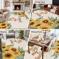 thumbnail image 5 of Large Area Rugs for Living Room Bedroom, Sunflower 5'x8' Rug Washable Carpet Runner Indoor Outdoor, Summer Botanical Farmhouse Yellow Floral Rustic Non Slip Floor Mats Rug for Kitchen, Bathroom, 5 of 8