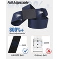 thumbnail image 3 of AWAYTR Nylon Belts for Mens - No Hole Golf Belt with Metal Buckle, 3 of 7