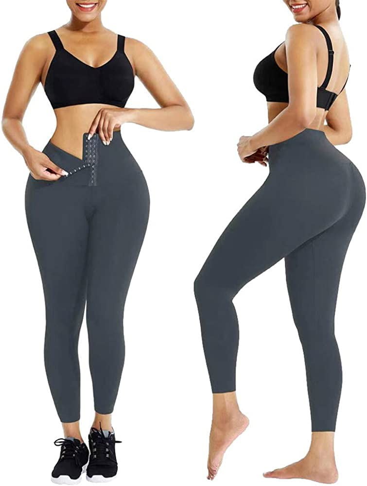 POP CLOSETS High Waisted Leggings for Women Tummy Control Waist