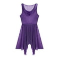 thumbnail image 5 of Alvivi Women's Sleeveless Praise See-Through Liturgical Overlay Lyrical Coverups Dance Dress Purple M, 5 of 7