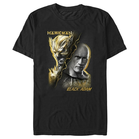 Men's Black Adam Man VS Myth  Graphic Tee Black Large
