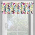 thumbnail image 2 of Ambesonne Colorful Valance Pack of 2, Cartoon Dog Paw Traces, 54"X18", Purple Blue Green, 2 of 5