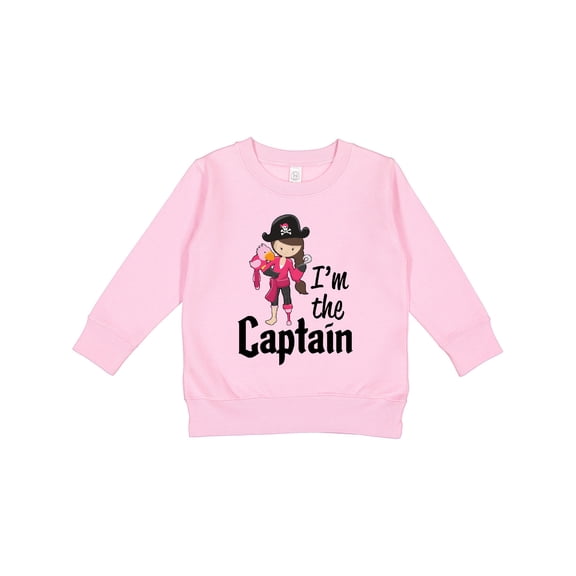 Inktastic I'm the Captain Pirate Girl Toddler Sweatshirt