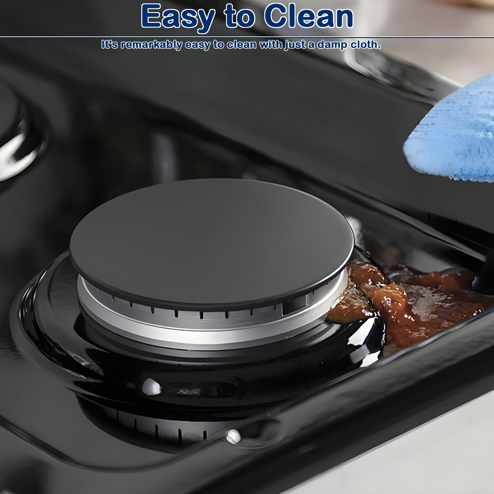 Drip Pans Cooktop for GE Spectra XL44 Gas Stove GE Oven Parts WB34K10009 WB34K10010 Rectangle Range Cooktop Drip Bowls for GE Gas Stove Drip Pans Oven Replacement Parts