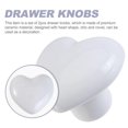 thumbnail image 4 of 2pcs Ceramic Cabinet Handles Heart Shape Drawer White Heart Handle Replacement for Kitchen Knobs Kids Room Cabinets Closets Organizer, 4 of 4