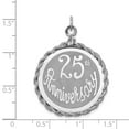 thumbnail image 3 of Sterling Silver Rhodium-plated 25th Anniversary Disc Charm QC2286, 3 of 4