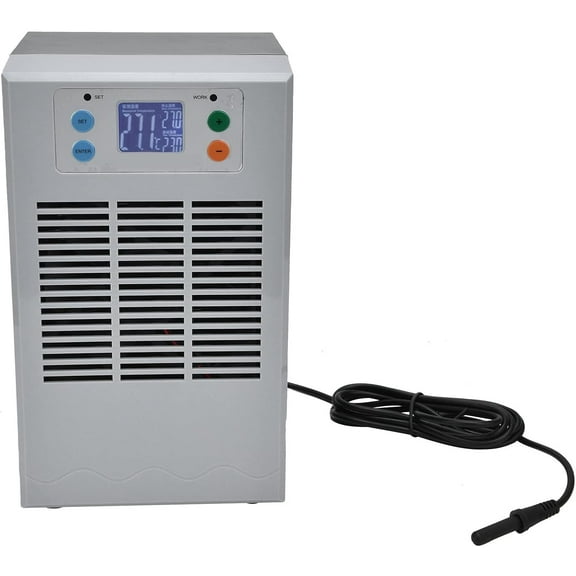 2 in 1 Water Chiller, 35L 1-3L Aquarium Heaters Aquarium Chiller for Axolotl Jellyfish Coral Reef Shrimp, 100W Smart Industrial Chiller with Pump Recirculating Chiller for Laser Engraving Machine(US)