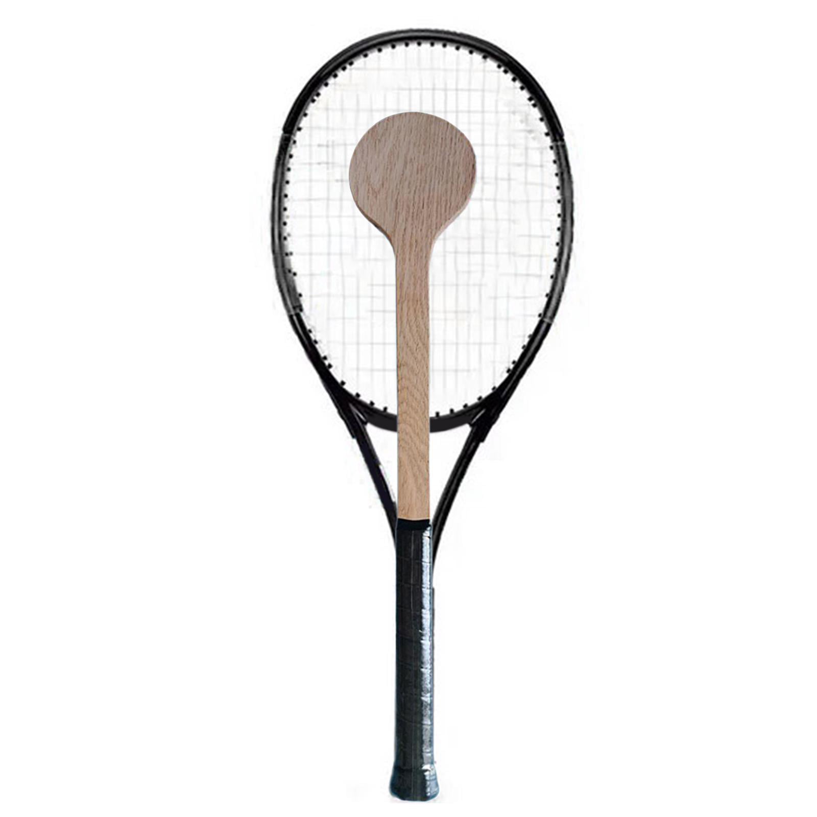 harayaa 2X Tennis Racket Sweet Spot Practice Tennis Pointer Wooden Tennis Spoon Trainer