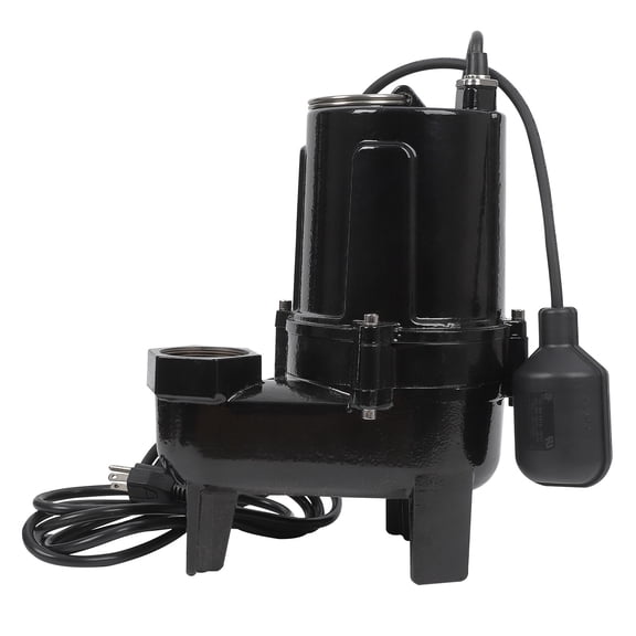 Roromall 1.75HP Submersible Water Sump Pump, Cast Iron Pump Sump with Automatic Tethered Float Switch, 7272GPH Heavy Duty Sewage Sump Pump for Basement, Pool, Residential Sewage